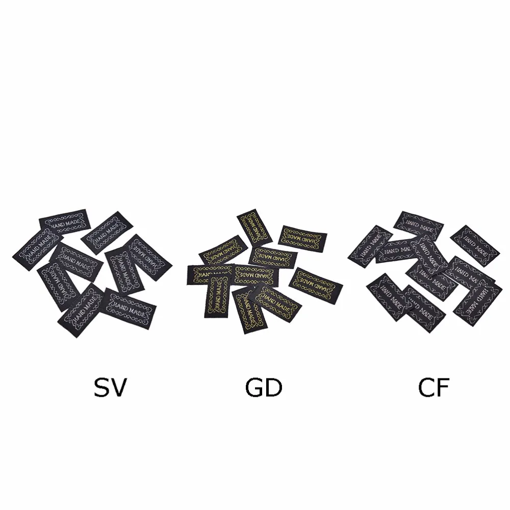 Высокое качество 20 шт. тканые этикетки ручной работы с буквенным узором моющаяся ткань швейная хлопковая одежда этикетки для одежды