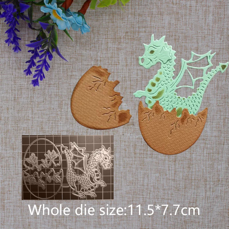 

New Arrival Excellent Dinosaur Egg Cutting Dies Stencil DIY Scrapbook Photo Album Embossing Decorative Paper Card Craft 115x77mm