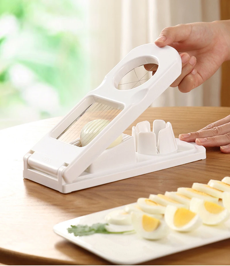 Kitchen Accessories Egg Slicer Multi-Function Eggs Divider Cutter 2in1 Egg Splitter Manual Fruit Food Slicers Chopper Slice Tool