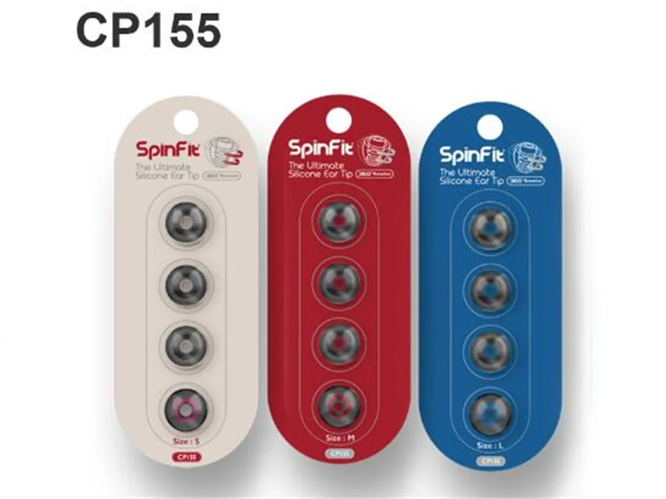 SpinFit CP155 5 мм запатентованная высокое качество силиконовые вкладыши в ухе наушник