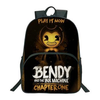 

2020New Bendy and The Ink Machine Backpacks for Children School Bags Cartoon Game 3D Book Backpack Daily School Bag Dropshipping