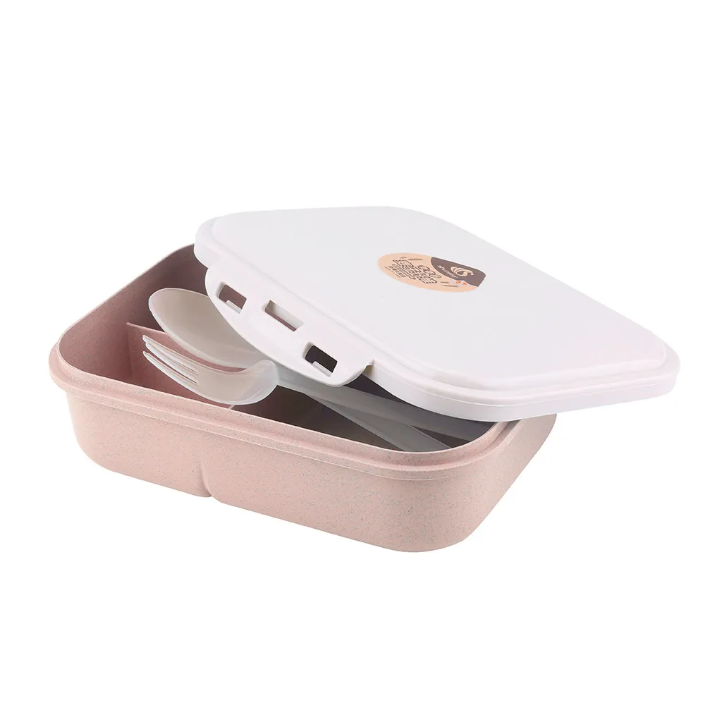 

shunstar Lunch Box On-the-Go Meal Snack Packing 3 Compartment Lunchbox Container July#23