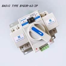 2P 63A AC200 240V ATS Dual Power Automatic transfer switch  changeover switch chave de transferencia automatica MCCB type