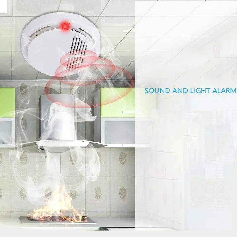 Шт. 2 шт. 5 шт. 10 шт. датчик дыма беспроводной чувствительный фотоэлектрический пожарный детектор дыма для домашнего офиса охранная