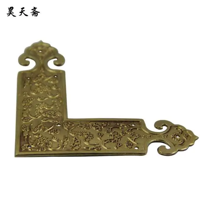 [Haotian vegetarian] bronze antique Chinese doors Horn Zhangmu Xiang corners layering Coffee table L-shaped bead