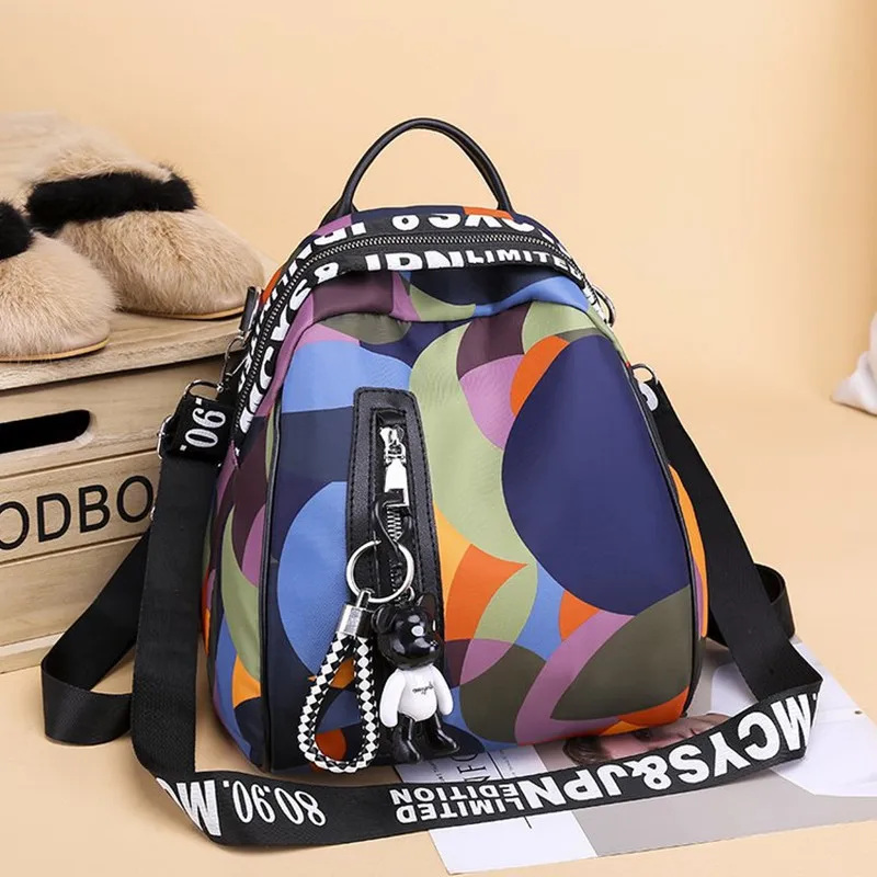 Непромокаемые оксфордские Рюкзаки Женские Геометрические узоры школьные сумки для девочек-подростков школьный рюкзак для девочки дорожные сумки на плечо