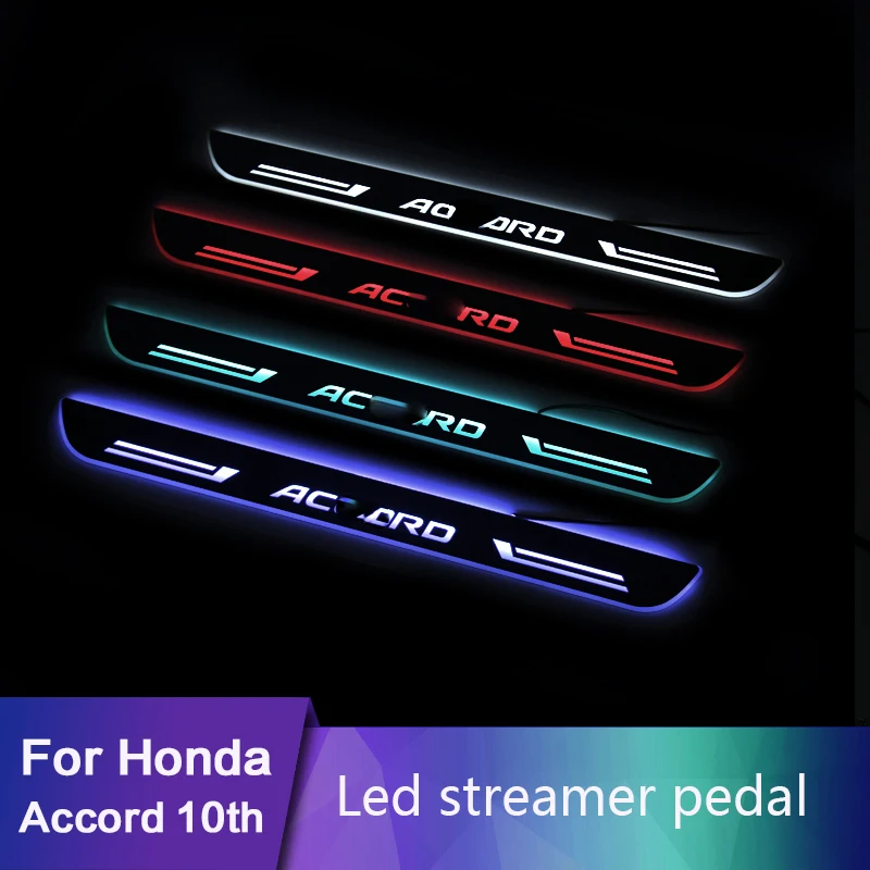 Для honda accord 10th 2018 2019 2020 стример педаль LED порог Добро пожаловать педали Аксессуары