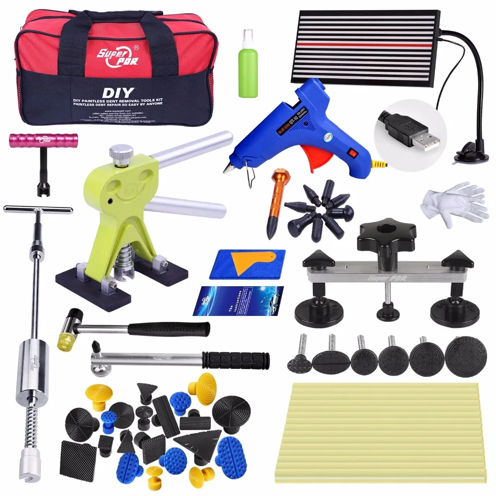 

Super PDR Kit Car Dent Removal Hand Tool Set Reflector Board glue gun dent puller Slide Hammer tools paintless dent repair