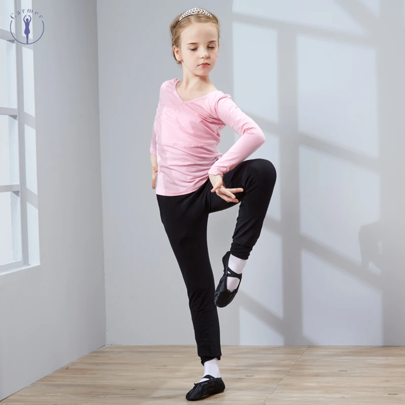 

Cotton and Spandex Ballet Suit Dance Suit for Girls Kids Children Long Sleeves Dance Gymnastics Leotard High Quality