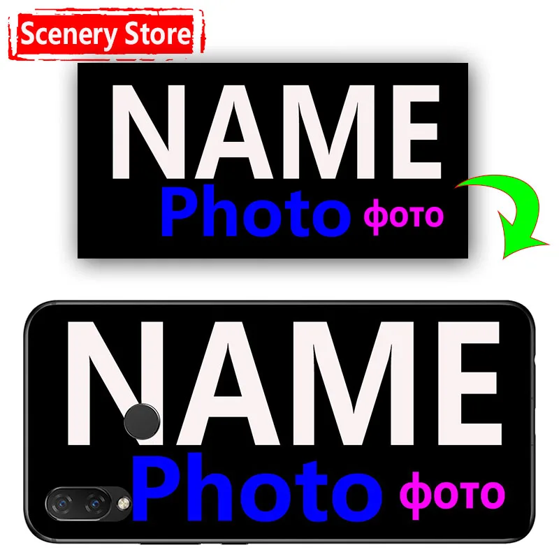 

Customiz Name Letter Photo Picture Cell Phone Case For Huawei Nova 3 3i DIY soft silicone Back Case Cover For Huawei Nova 4