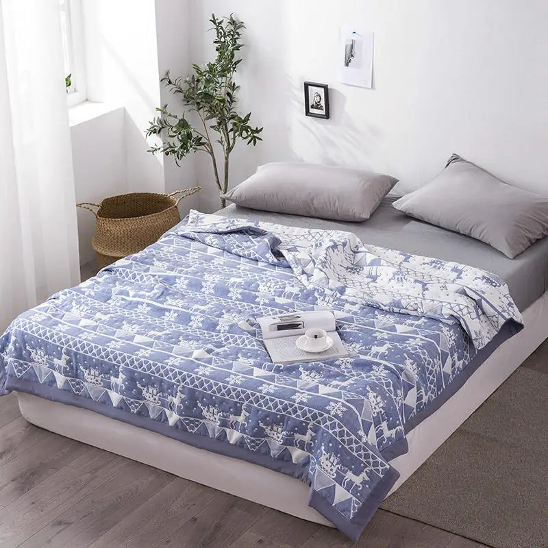 Famvotar Summer Comforter Thin Quilt Throw Blanket Christmas Deer