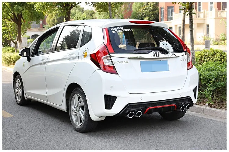 Для Honda Fit задний спойлер Jazz GK5 хэтчбек задний бампер диффузор автомобильный комплект задней части кузова бампер задняя губка