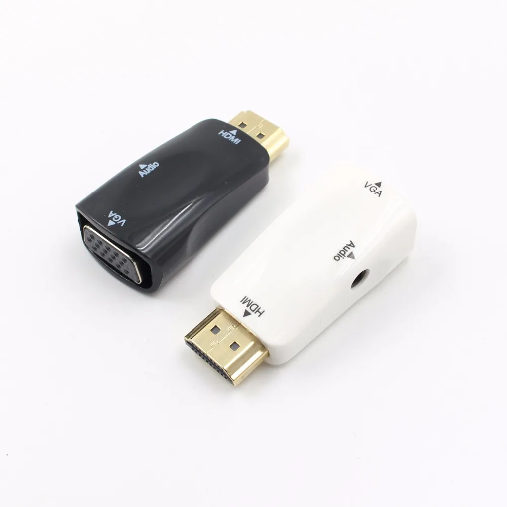 Адаптер HDMI в VGA конвертер с аудиокабелем поддержка HD 1080P для ПК ноутбука розничная