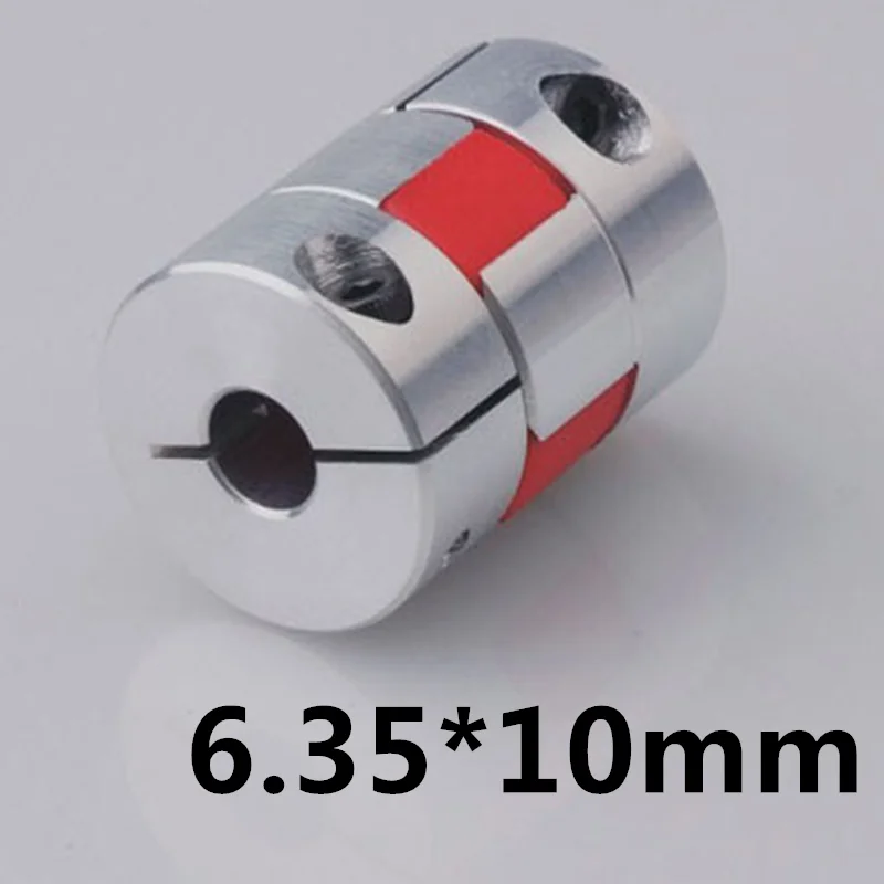 

6.35 mm to 10 mm CNC Motor Jaw Shaft Coupler Flexible Coupling OD 25x30mm Coupling Spider Flexible 6.35 x 10 4pcs/lot