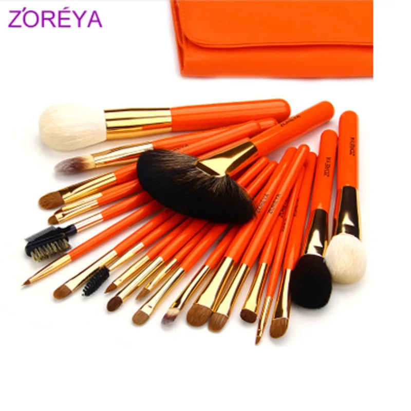 ZOREYA 22pcs Professional Makeup Brush Set High Quality Powder Blusher