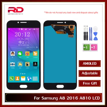 

A8 2016 AMOLED Display For Samsung Galaxy A8 2016 LCD A810F Display w/Touch Screen Digitizer SM-A810F/DS Display A810 A8100 LCD