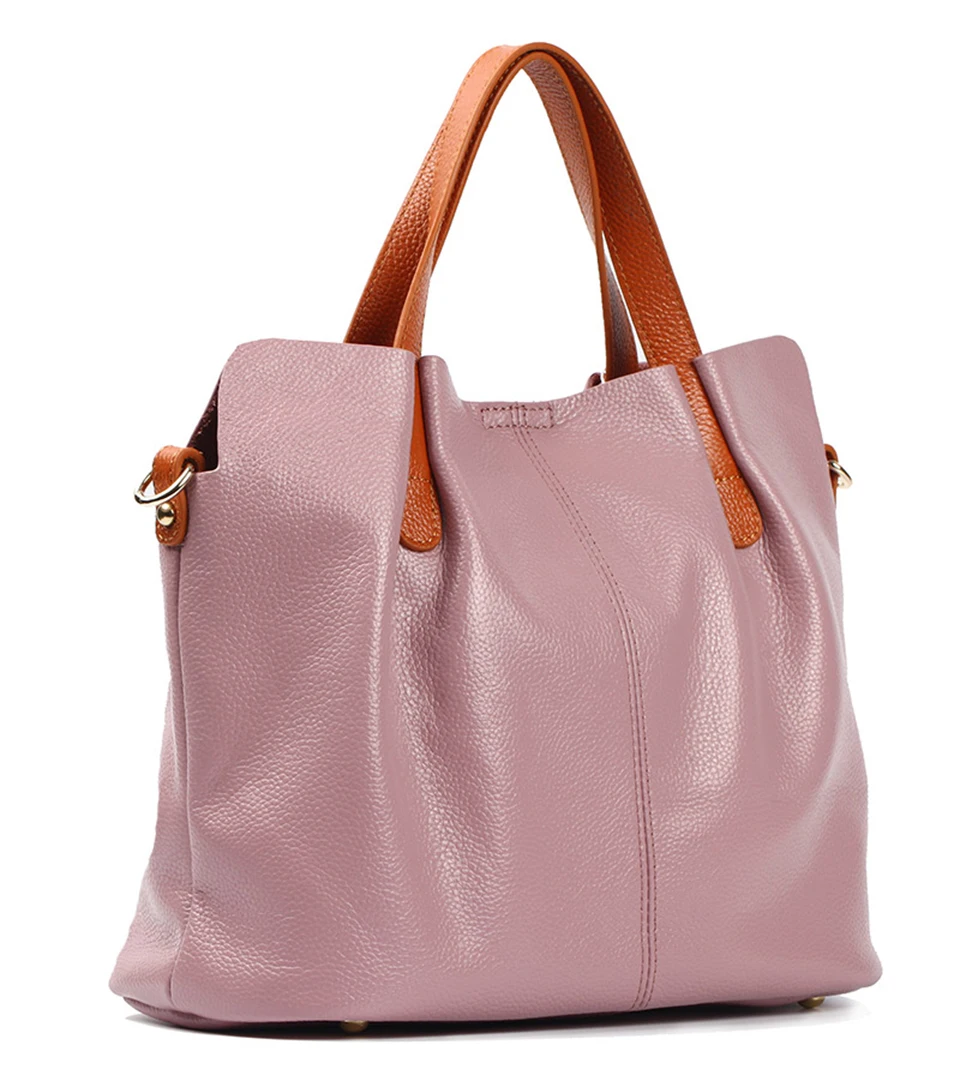 ZROM Брендовая женская сумка из натуральной кожи, высокое качество, модная женская сумка на плечо, одноцветная сумка с верхней ручкой, сумочка