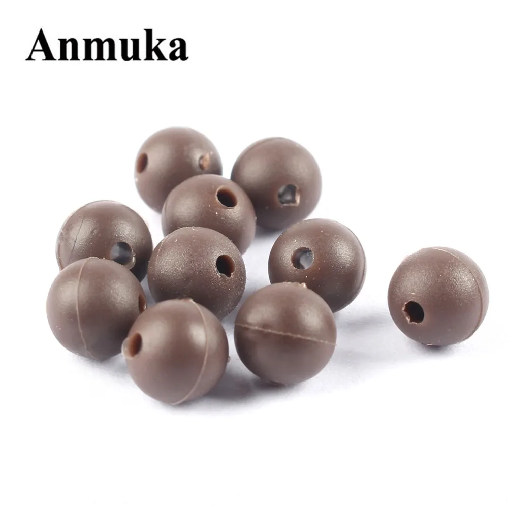 

Anmuka 50PCS/Lot 8mm 2mm Round Soft Rubber Beads Carp Fishing Beans Rig Accessory Tackle Carp Rigs