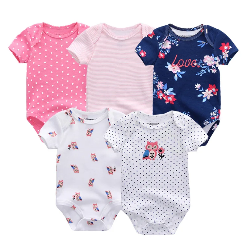 Топы унисекс; качественные детские комбинезоны; 5 шт./лот; хлопковые пижамы для новорожденных мальчиков и девочек 3, 6, 9, 12 месяцев; летняя одежда; Roupas de bebe - Цвет: BDS5071