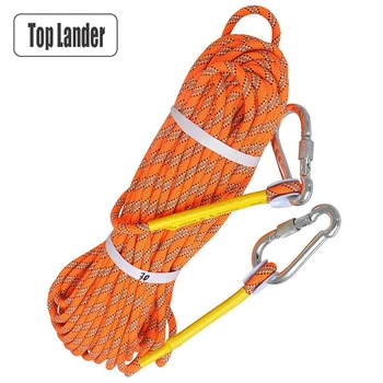

Outdoor Camping 8mm Rock Climbing Rope Fire Escape Safety Static Rope Bouldering Wall Tree Climbing Rope 20m 10m Climbing Gear