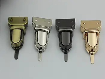 

(6 PCS/lot) 4 color hardware decoration mortise lock automatically handbags hardware accessories