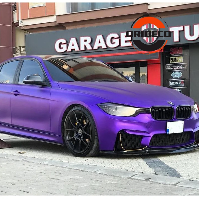 100 150 0 300 500cm Premium Purple Matte Metallic Car Vinyl With Air Channels Satin Purple Metallic Car Film Decoration Car Stickers Aliexpress
