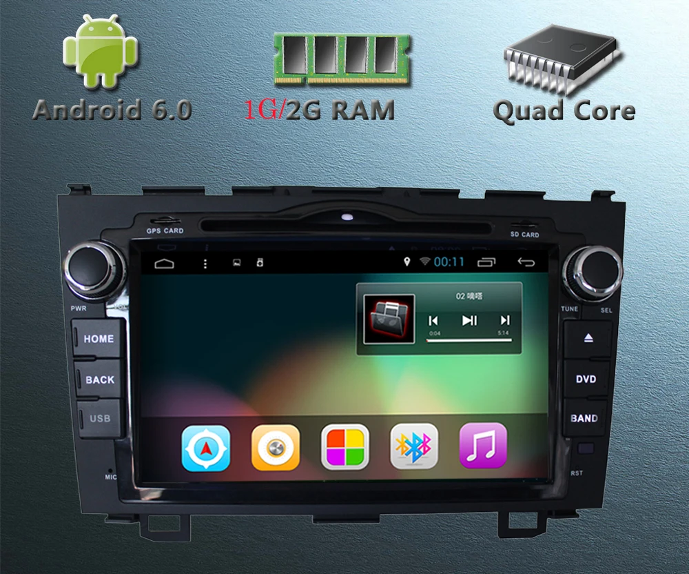 Top Android 6.0 1G/2G RAM 16G Flash Quad Core 1.2G*4 2Din Car DVD For CRV 2006-2011 Radio Video GPS DVR OBD2 WiFi TF Card with Map 0 Top Android 6.0 1G/2G RAM 16G Flash Quad Core 1.2G*4 2Din Car DVD For CRV 2006-2011 Radio Video GPS DVR OBD2 WiFi TF Card with Map 0