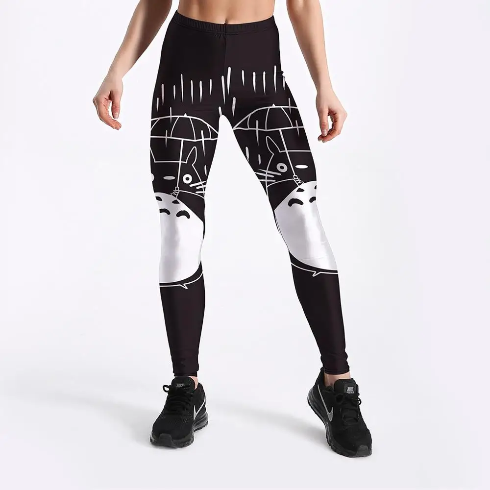 

Women Cute Totoro Legging 3D Digital Printed Workout Leggings Mujer Compression Pants Stretchy Gym Sport Fitness Leggins