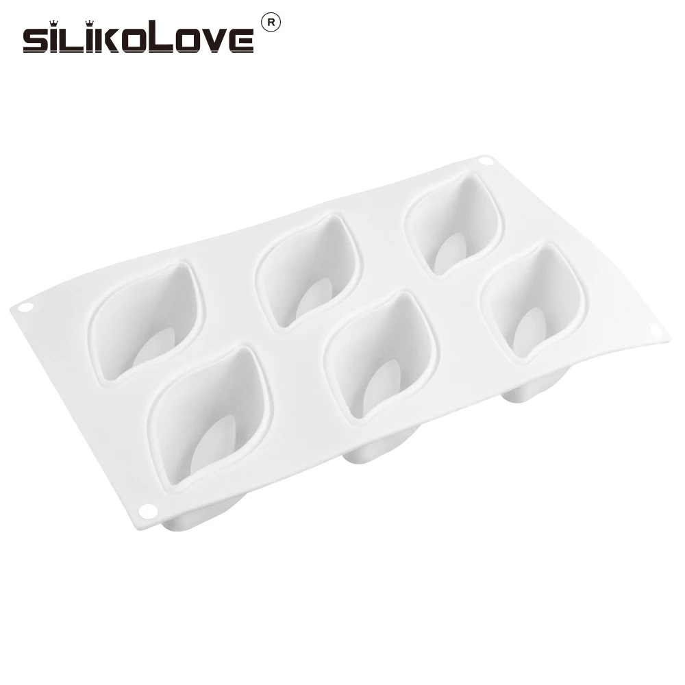 SILIKOLOVE новая форма для торта 3D 6 цветов пенталы силиконовые формы для украшения торта DIY для выпечки муссов десерт Жаростойкие формы для духовки инструменты