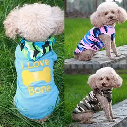 Pet Одежда для собак жилет камуфляж Костюмы пальто мягкая собака рубашка Йорки Чихуахуа Одежда футболка для собак кошка Костюмы