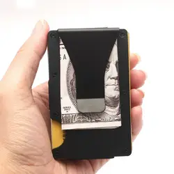 10 шт. RFID Блокировка тонкий кошелек карбоновое волокно металлический кредитный держатель для карт анти-сканирующая карта рукав Самозащита