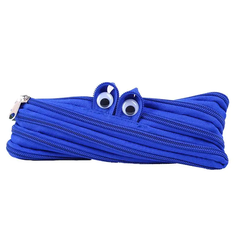 Novelty Cute Zipper Monsters 20CM Pen Pencil bag Pouch Case bluein