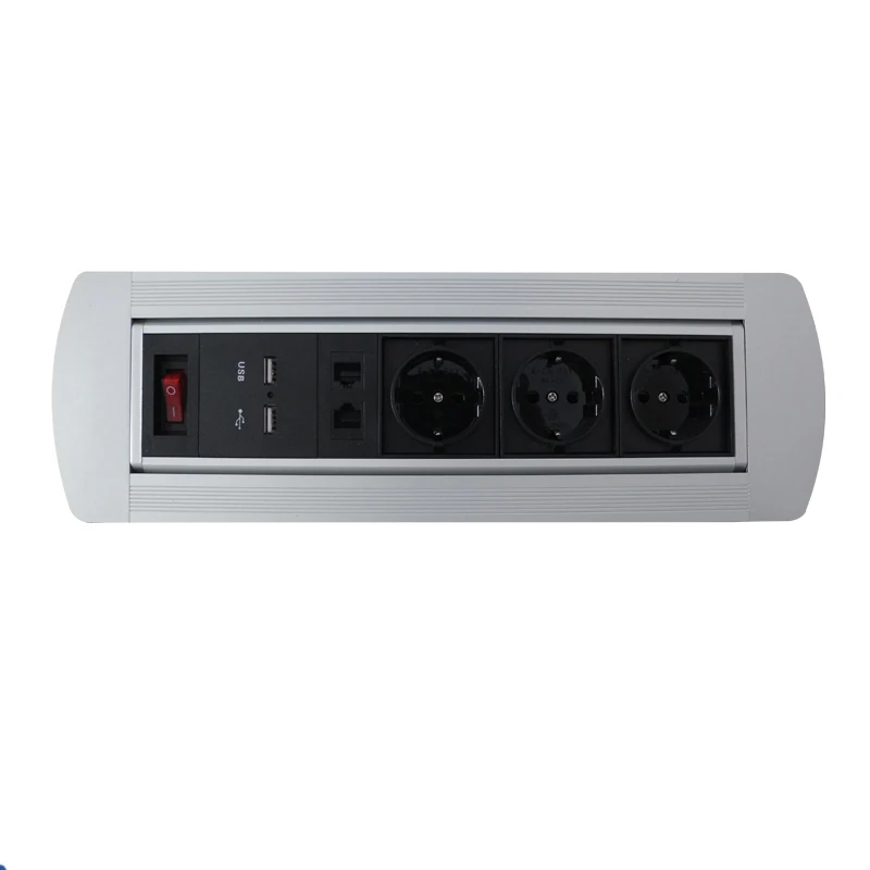 Soquete com ue 2021 de Alta Qualidade Multifuncional Mesa Elétrica - Desktop Manual Lançando Rotação Eua Plug And Switch Usb - Image 5