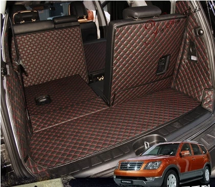 

dediacated car trunk mats wear-resisting waterproof carpets for 2008-2014 KIA Mohave 7seats 2013 Mohave luggage mats