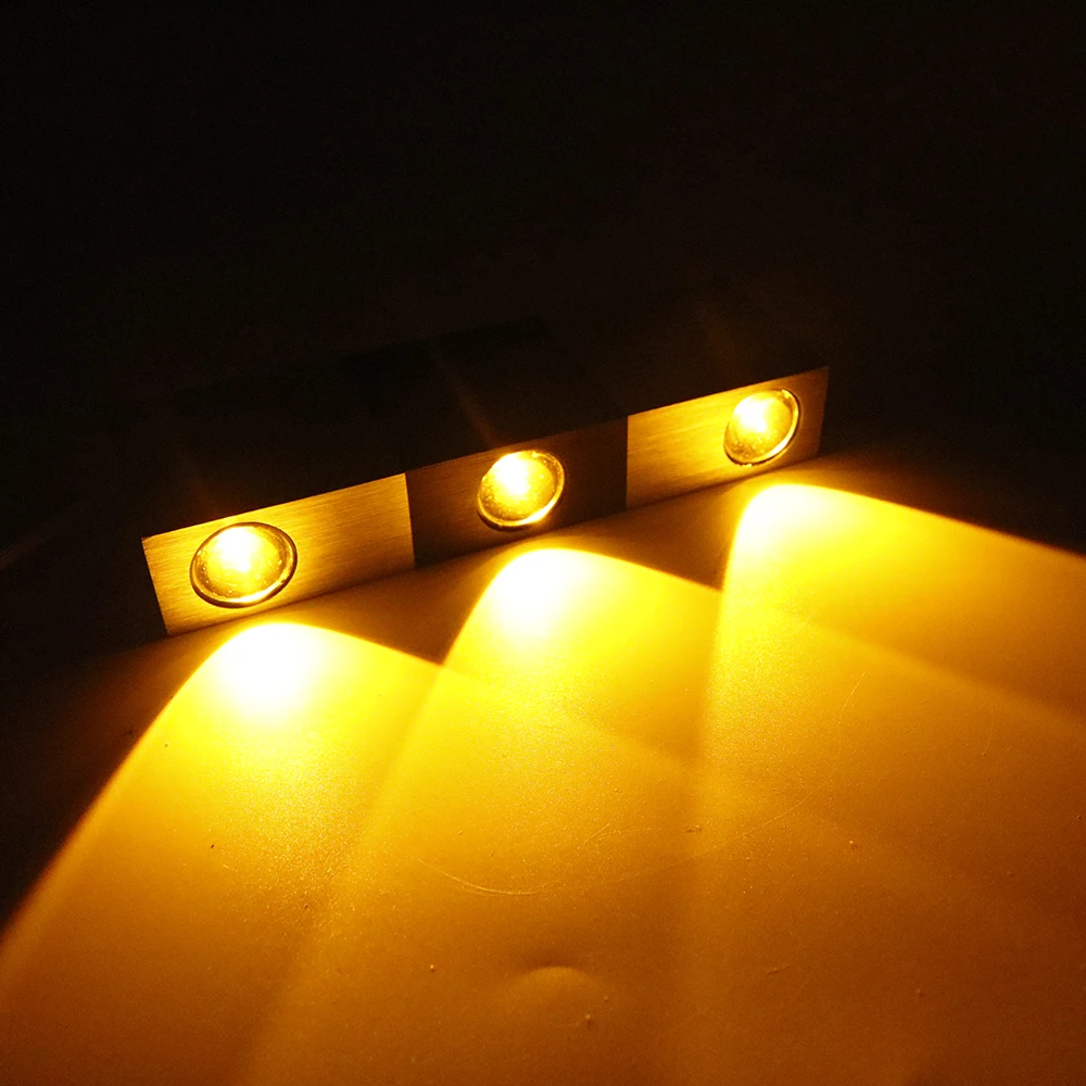 Modern LED AC85 265V 3W Brick Wall Light Aluminum High Power LED Up or down Wall Lamp Spot Light
