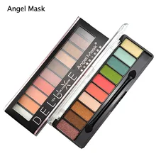 Angel Mask Brand 10 Colors Eye shadow Palette Make up Cosmetics Glitter Eyeshadow Palette Eyeshadow Makeup Set With Brush