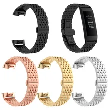 Сменный модный ремешок из нержавеющей стали для Fitbit Charge 3 браслета