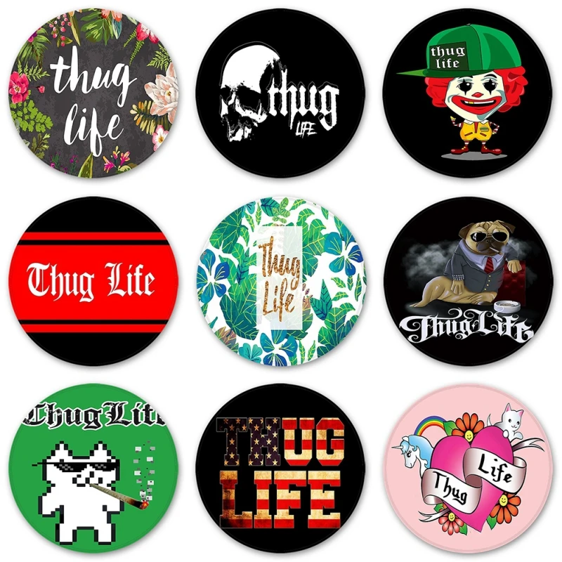 cheap 60cm Daimeter Modern American Thug Life Anti Slip Kitchen Absorbent Door Mats Indoor Welcome Home Doormat Outdoor Entrance Mats