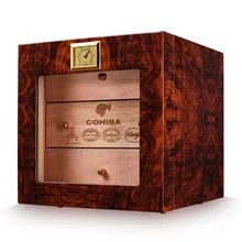 Гумидор три слоя натурального сочного кедра большой емкости сигары увлажняющий ящик/шкаф ca-0412