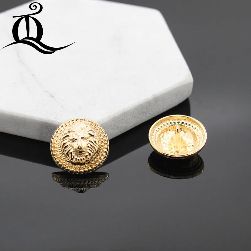 

free shipping 5pcs gold lion metals Buttons clasp factory direct hot models metal buttons 10-25mm sewing supplies,t7