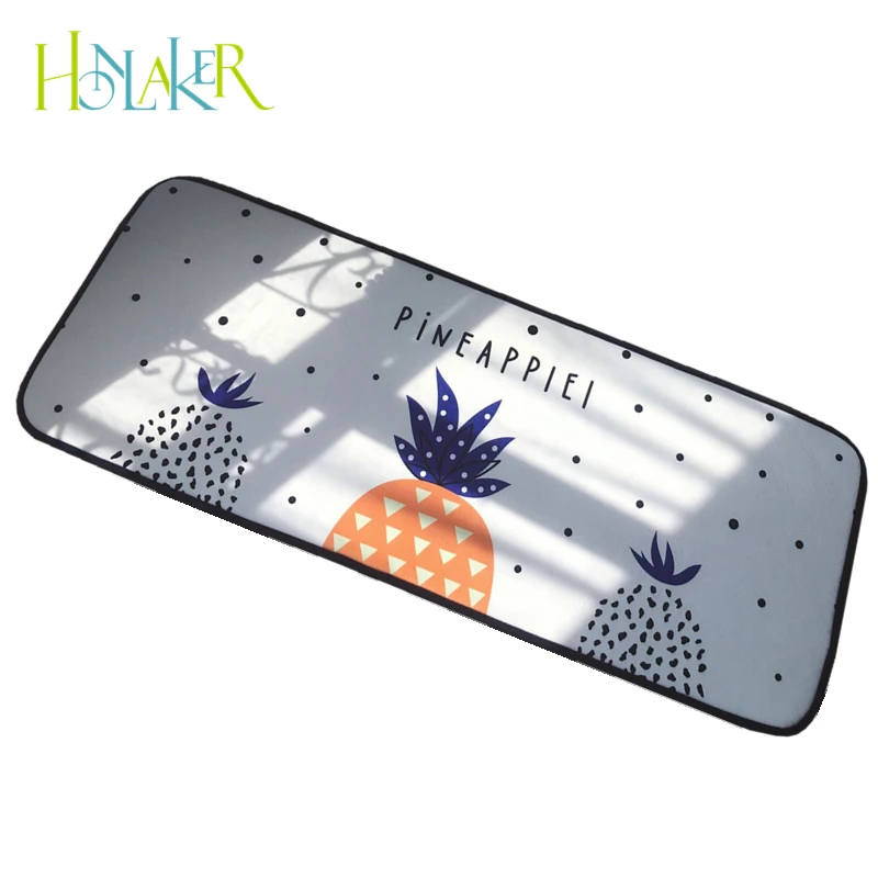 

Honlaker Nordic Style Pineapple Pattern Modern Kitchen Rugs 1.5cm Thickness Non-Slip Suction Bathroom Door mat