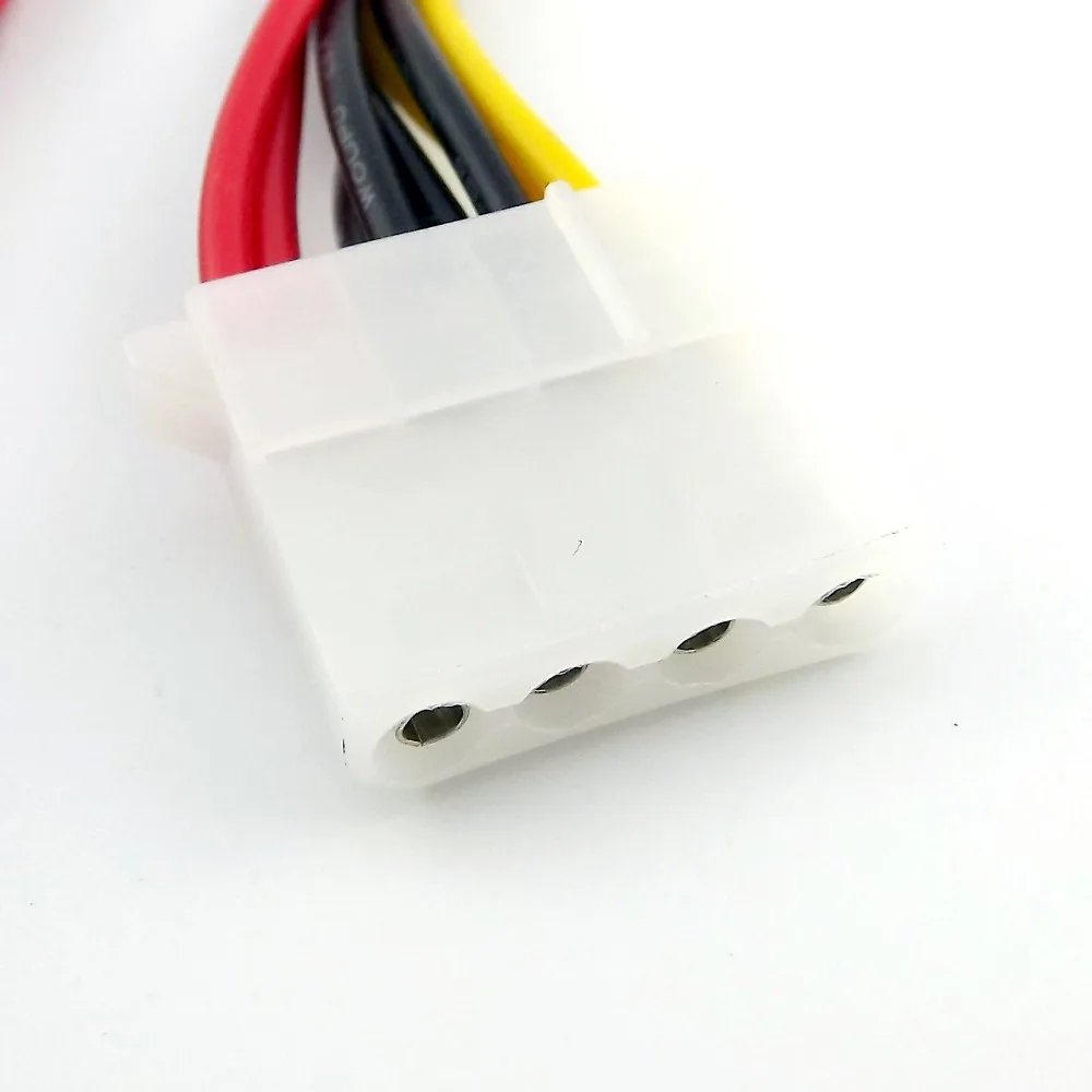 5x IDE 4Pin Female Molex на Dual SATA 15Pin Y распределитель HDD кабель адаптера питания 1 фут/30