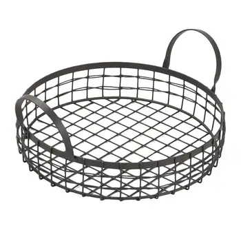 

1 Pc Fruit Basket Iron Art Storage Organizer Egg Basket Storage Container for Kitchen Living Room