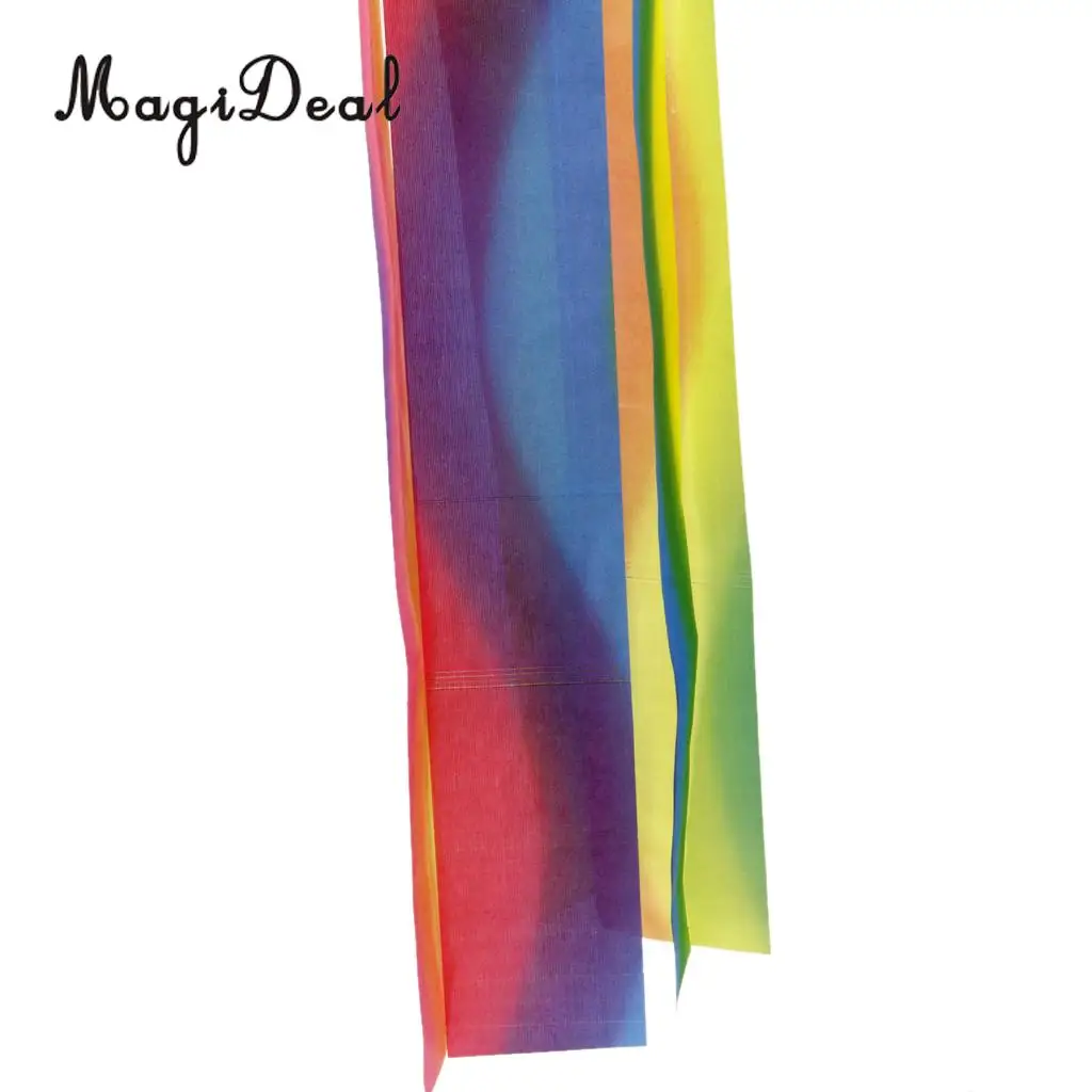 MagiDeal 50cm Rainbow Windsock Carp Flag Koi Nobori Wind Streamer Hanging Kite Party Garden Outdoor Decor Children Kids Toy