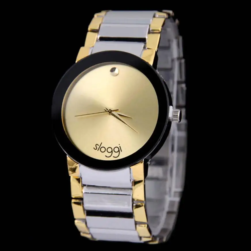 Best selling Men Watches Band Stainless Steel Sport Quartz Analog Dial