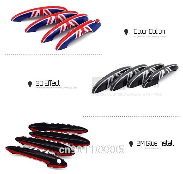  Car Door Handle Shell ABS Plastic Cover Cap For Mini Cooper S Countryman Clubman R56 F56 F55 F54 F57 F60 R55 R58 R61 R60 (7)