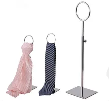5pcs High quality tie display stand stainess steel necktie silk shelf scarves holder adjustable wig hairpiece purse display rack hot sell metal tie display rack necktie display stand