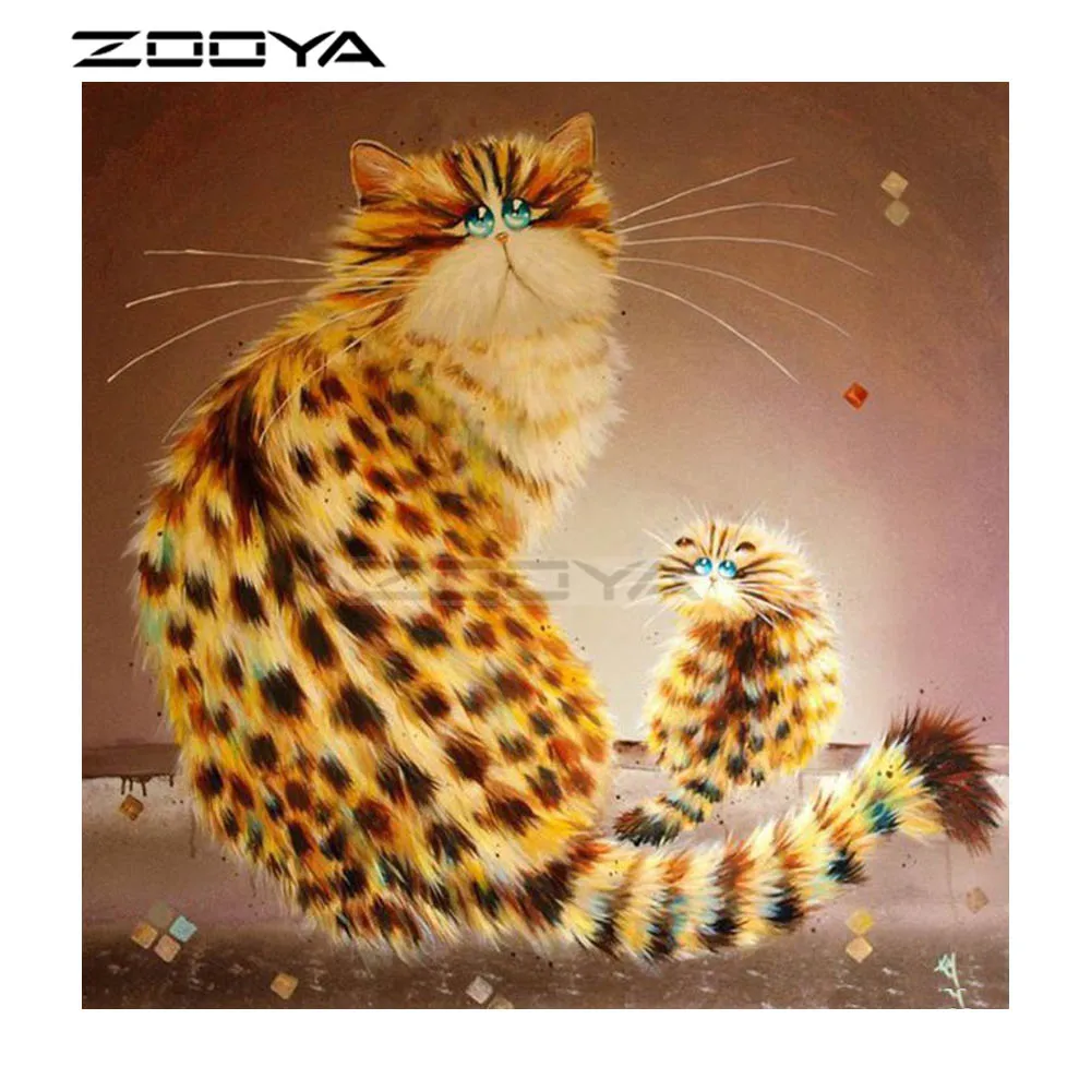 ZOOYA 2018 новая Алмазная картина полностью квадратная мозаика Вышивка Кот рисунок