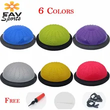 Мяч для йоги Favsports, 46 см, половинный мяч, Балансирующий диск для тела, гимнастический, для домашних упражнений, фитнеса, пилатеса, фитбол с струнами, насос, 6 цветов