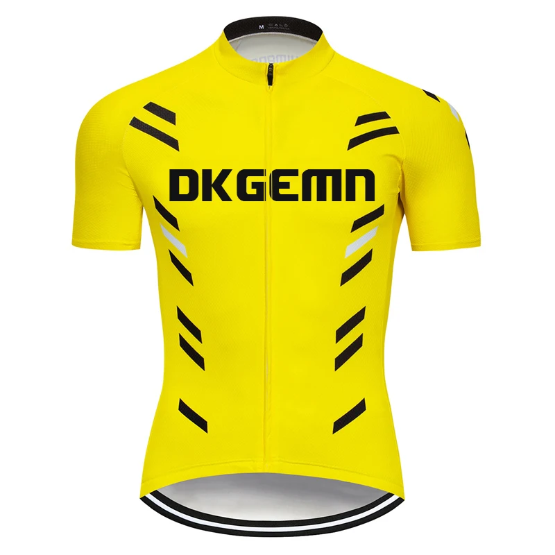 

Men's Cycling Jersey Yellow Roupa Ciclismo Short Sleeve Breathable Quick Dry Outdoor Sports MTB Road Riding Bicycle Shirt